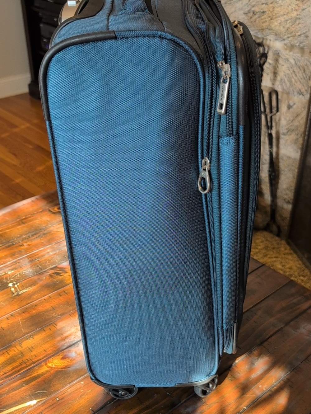 Samsonite Advena Expandable Spinner Carry On Suitcase Teal Blue - Picture 7 of 16